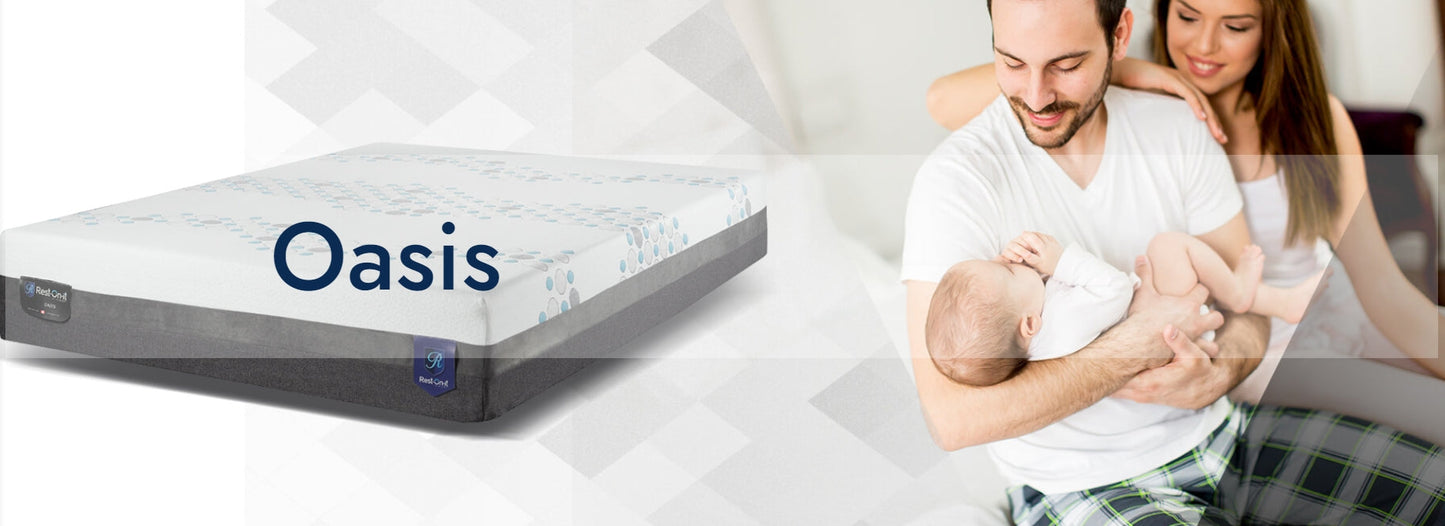 Oasis 12” Hybrid with Serene Cooling Gel Mattress by Rest On It Canada