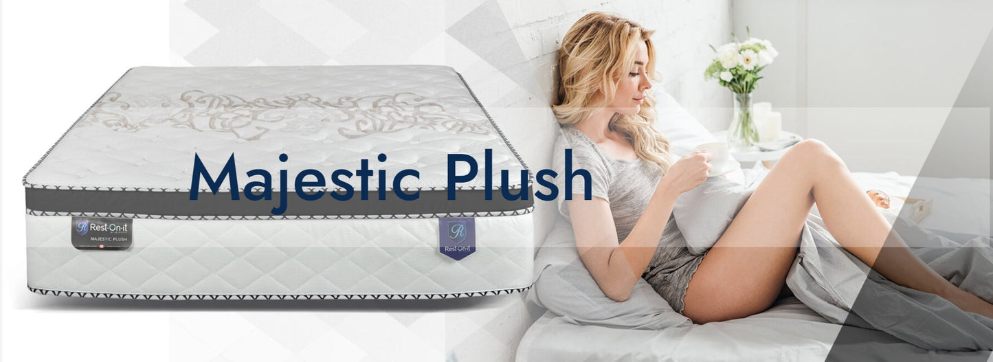 Majestic Plush 14” Pillow Top Ultra Soft Pocket Coil Mattress by Rest On It Canada