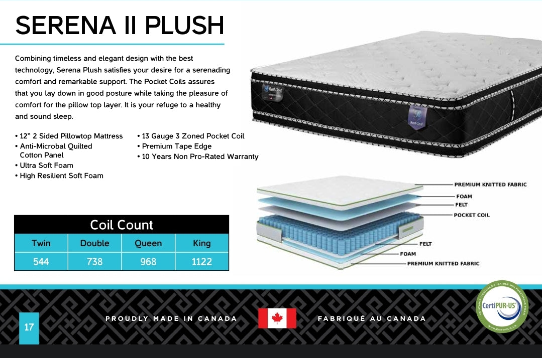 Serena Plush 12" Two-Sided Pillow Top Mattress by Rest On It Canada