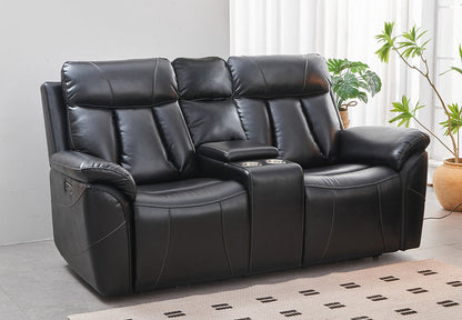 Recliner 3 Piece Power Sofa/Love Seat/Chair Living Room Set Air Leather ERC-8015