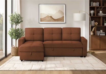 Sectional Sofa Bed With Left or Right Facing Chaise with Storage