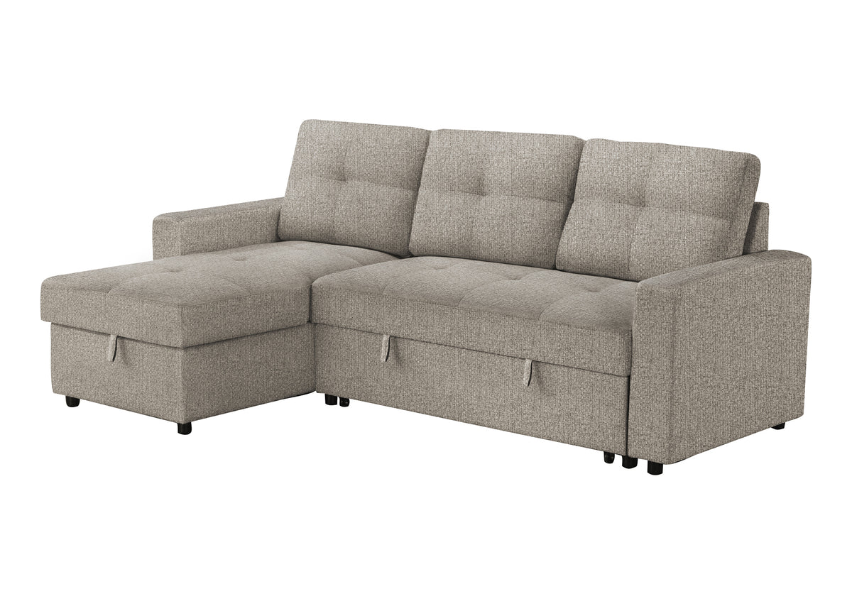 Sectional Sofa Bed With Left or Right Facing Chaise with Storage
