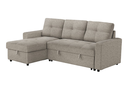 Sectional Sofa Bed With Left or Right Facing Chaise with Storage