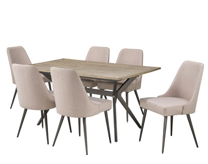 7-PIECE DINING SET - BEIGE EG-CELINE