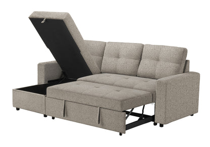 Sectional Sofa Bed With Left or Right Facing Chaise with Storage