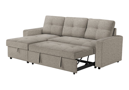 Sectional Sofa Bed With Left or Right Facing Chaise with Storage