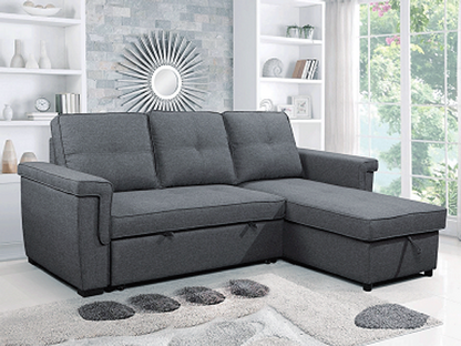 Sectional Sofa Bed With Left or Right Facing Chaise with Storage