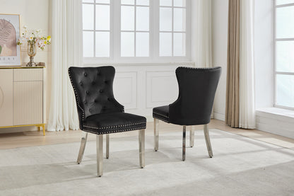 Dining Chair EC 0000 Chrome Legs Velvet Material