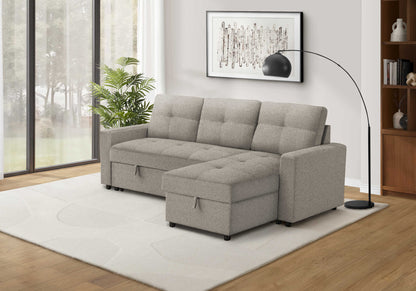 Sectional Sofa Bed With Left or Right Facing Chaise with Storage